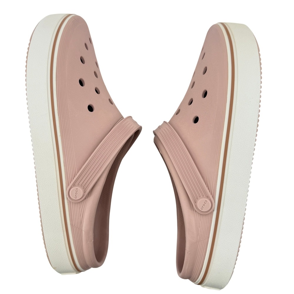 Crocs Off Court Adult Clog Pink Clay White Men 12/Women 14 208371-6TY Casual New - Picture 6 of 8